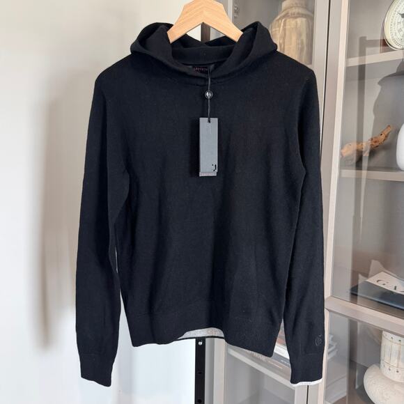 Greyson Classic Koko Wool Cashmere XS NEW Hoodie Shepherd Black Grey Sweater - Picture 1 of 7